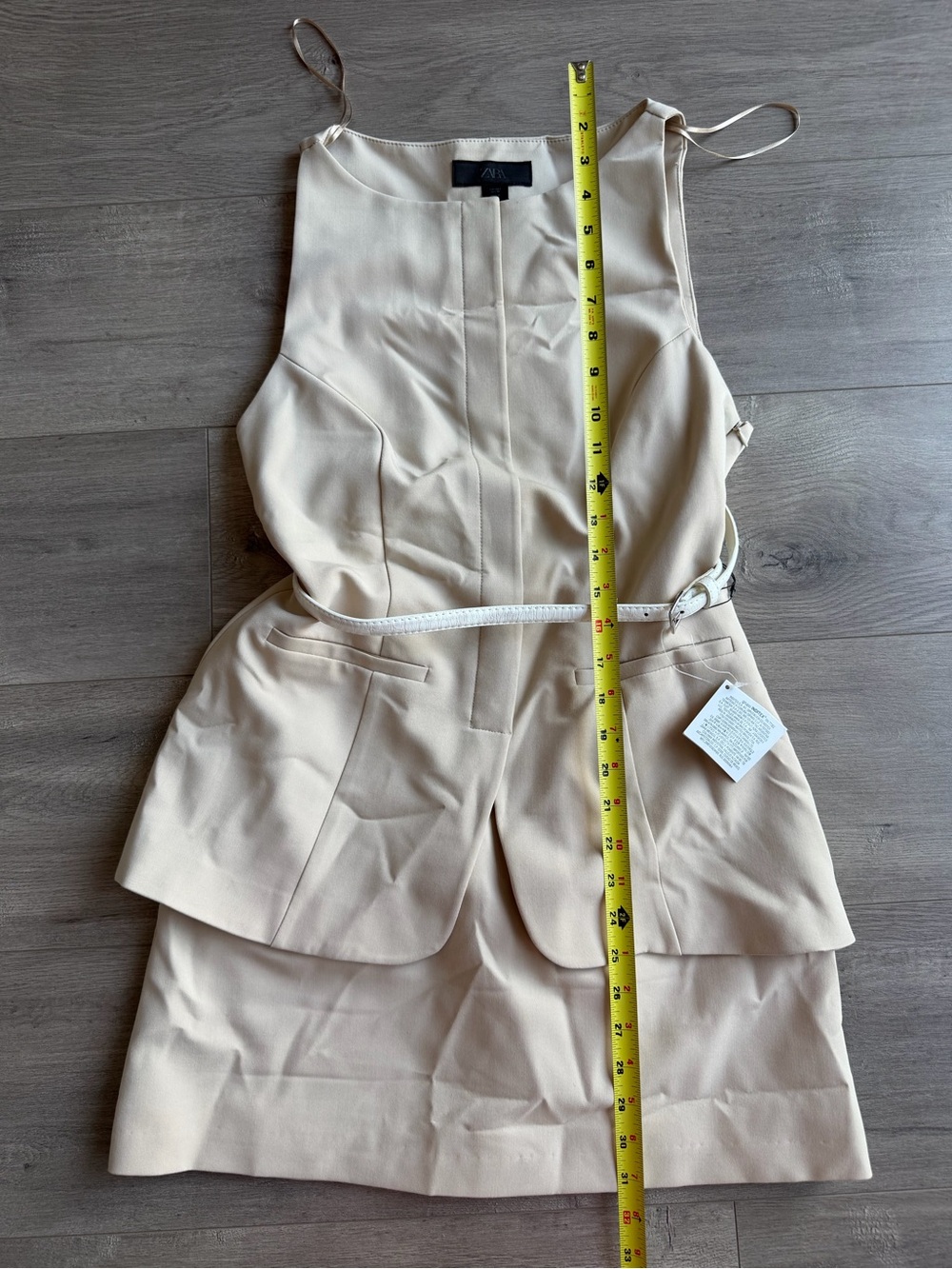 NWT Zara belted mini dress - size large - Picture 2 of 4